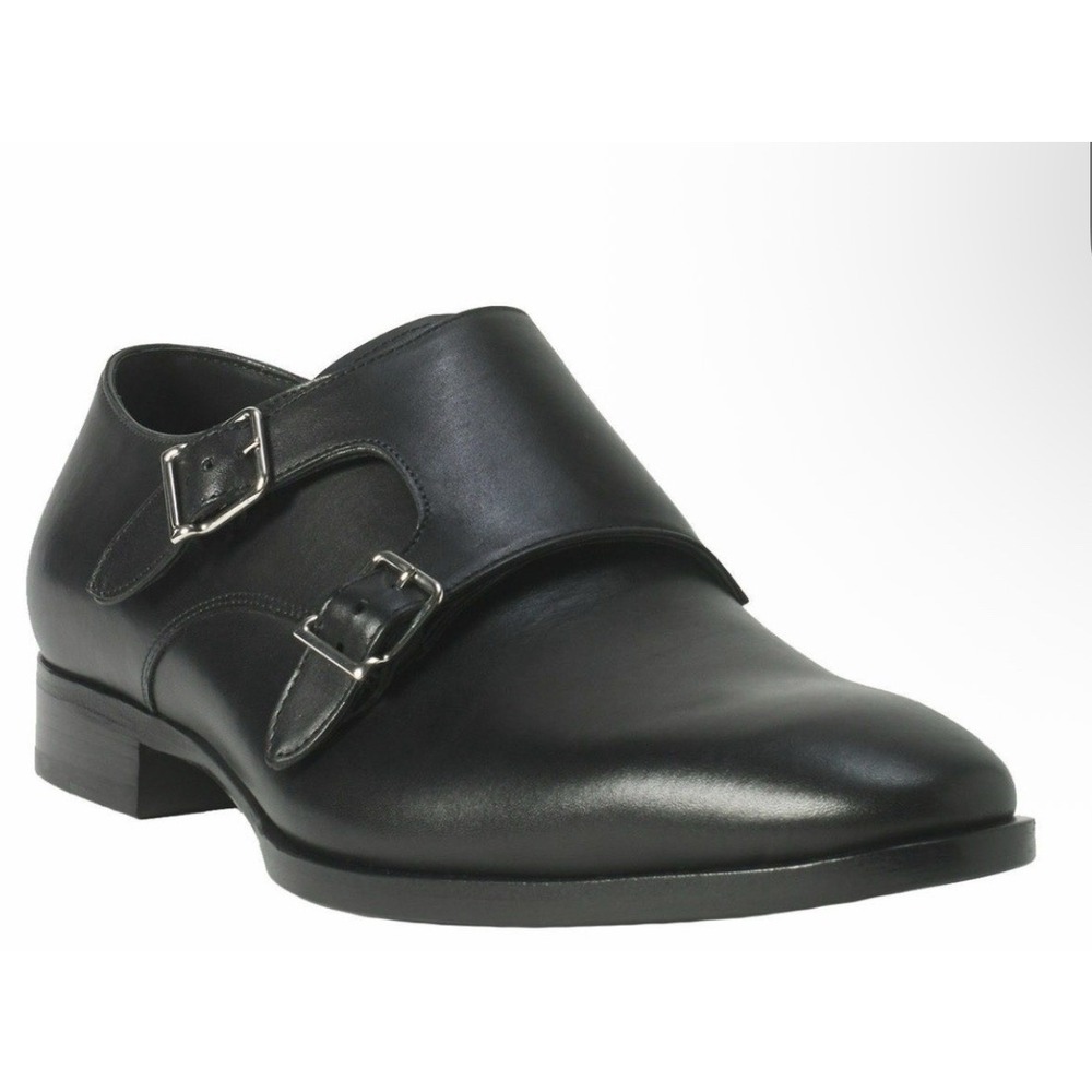 Ralph Lauren Collection Size 9.5D Gavrie‎ Monk Strap Dress Shoes Black Leather